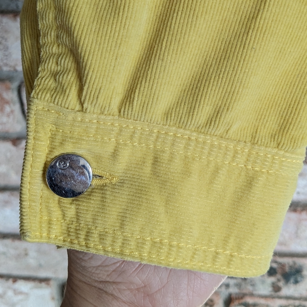 🐤 Bogner Canary Yellow Lightweight Corduroy Jacket Size M - Picture 4 of 8
